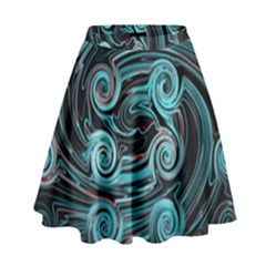 Background Neon Abstract High Waist Skirt