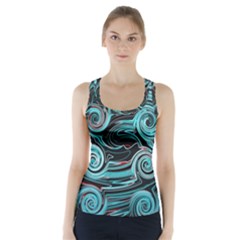 Background Neon Abstract Racer Back Sports Top