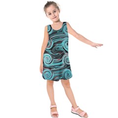 Background Neon Abstract Kids  Sleeveless Dress