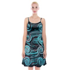 Background Neon Abstract Spaghetti Strap Velvet Dress by HermanTelo