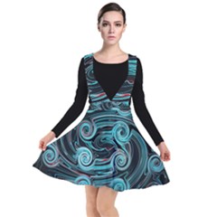 Background Neon Abstract Plunge Pinafore Dress by HermanTelo