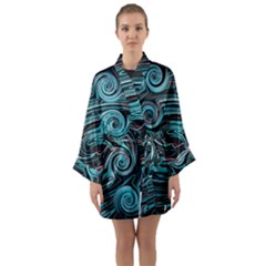 Background Neon Abstract Long Sleeve Kimono Robe by HermanTelo