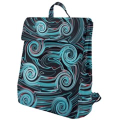 Background Neon Abstract Flap Top Backpack