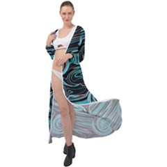 Background Neon Abstract Maxi Chiffon Beach Wrap