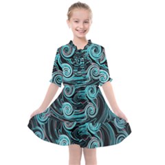 Background Neon Abstract Kids  All Frills Chiffon Dress