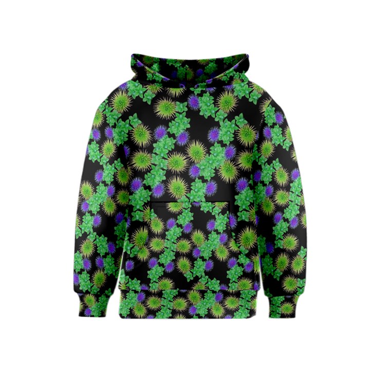 Flowers Pattern Background Kids  Pullover Hoodie