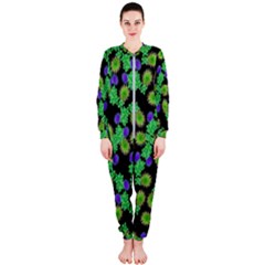 Flowers Pattern Background Onepiece Jumpsuit (ladies)  by HermanTelo