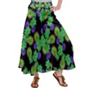 Flowers Pattern Background Satin Palazzo Pants View1