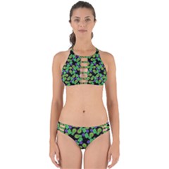 Flowers Pattern Background Perfectly Cut Out Bikini Set