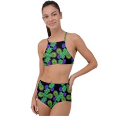 Flowers Pattern Background High Waist Tankini Set by HermanTelo