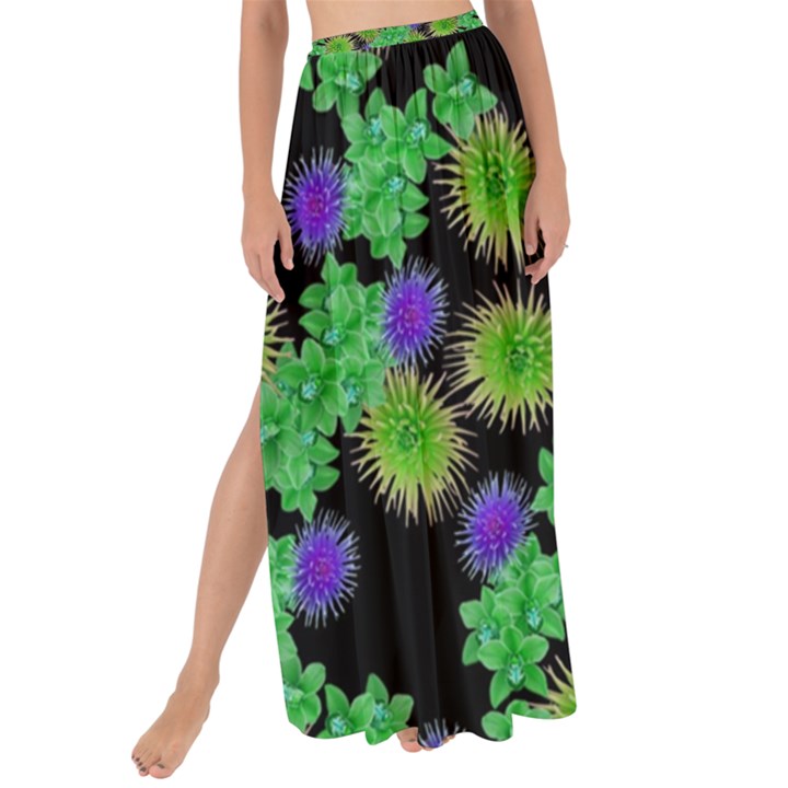 Flowers Pattern Background Maxi Chiffon Tie-Up Sarong