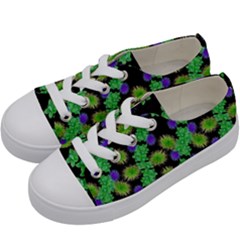 Flowers Pattern Background Kids  Low Top Canvas Sneakers