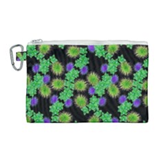 Flowers Pattern Background Canvas Cosmetic Bag (large)