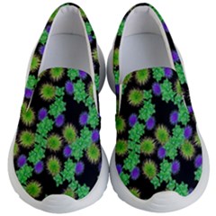 Flowers Pattern Background Kids  Lightweight Slip Ons by HermanTelo