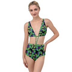 Flowers Pattern Background Tied Up Two Piece Swimsuit