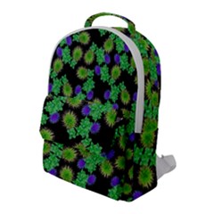 Flowers Pattern Background Flap Pocket Backpack (large)