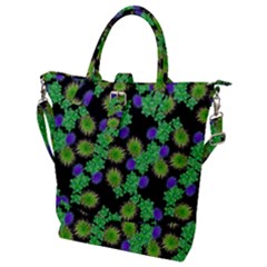 Flowers Pattern Background Buckle Top Tote Bag