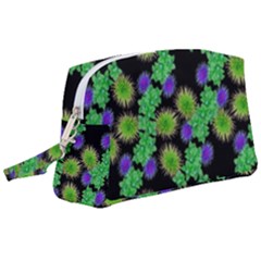 Flowers Pattern Background Wristlet Pouch Bag (large) by HermanTelo