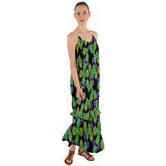 Flowers Pattern Background Cami Maxi Ruffle Chiffon Dress by HermanTelo