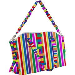 Rainbow Geometric Spectrum Canvas Crossbody Bag by Mariart