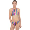 Rainbow Geometric Spectrum Racer Front Bikini Set View1