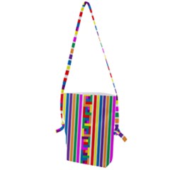 Rainbow Geometric Spectrum Folding Shoulder Bag by Mariart