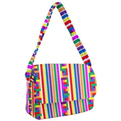 Rainbow Geometric Spectrum Courier Bag by Mariart