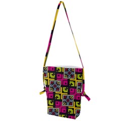 Squares Pattern                                  Folding Shoulder Bag by LalyLauraFLM