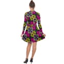 Squares pattern                                     Long Sleeve Panel Dress View2