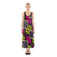 Squares Pattern                                  Full Print Maxi Dress by LalyLauraFLM