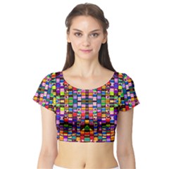 J 5 Short Sleeve Crop Top by ArtworkByPatrick