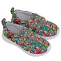 Colorful paint strokes on a white background                                 Kids  Velcro Strap Shoes View3