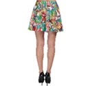 Colorful paint strokes on a white background                                  Skater Skirt View2