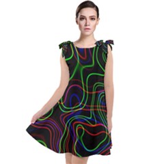 Neon Waves                                    Tie Up Tunic Dress by LalyLauraFLM