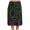 Neon waves                               Velvet Flared Midi Skirt View1