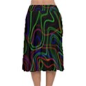 Neon waves                               Velvet Flared Midi Skirt View2