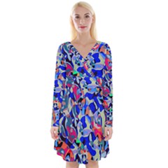 Misc Shapes                                     Long Sleeve Front Wrap Dress