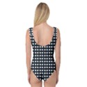 White Flower Pattern On Dark Blue Princess Tank Leotard  View2