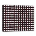 White Flower Pattern On Pink Black Canvas 20  x 16  (Stretched) View1