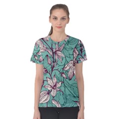 Vintage Floral Pattern Women s Cotton Tee