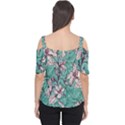 Vintage Floral Pattern Cutout Shoulder Tee View2