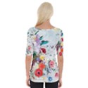 Floral Bouquet Wide Neckline Tee View2