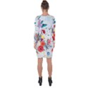 Floral Bouquet Asymmetric Cut-Out Shift Dress View2