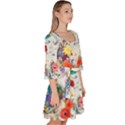 Floral Bouquet Velour Kimono Dress View3