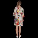 Floral Bouquet Velour Kimono Dress View4