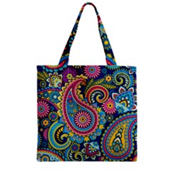 Ornament Zipper Grocery Tote Bag by Sobalvarro