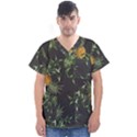 Pineapples pattern Men s V-Neck Scrub Top View1