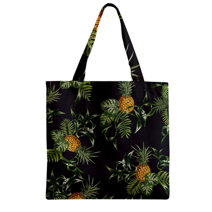 Pineapples pattern Zipper Grocery Tote Bag