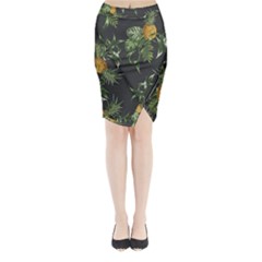 Pineapples Pattern Midi Wrap Pencil Skirt by Sobalvarro