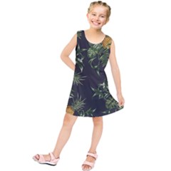 Pineapples Pattern Kids  Tunic Dress by Sobalvarro